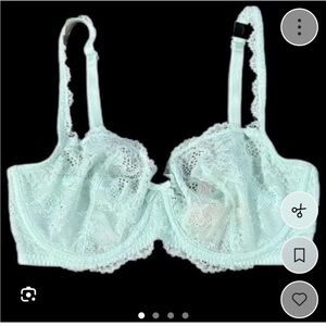 Victorias Secret Dream Angels Unlined Demi Bra Lace mint blue green